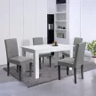 Leon 4+1 étkező garnitúra fehér-szürke