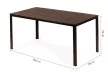 6 személyes kerti asztal 156x78 cm polywood barna