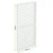 LUXE Lamellás oldalpanel (R) 123x218cm 4 m-ig fehér