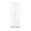 Miami gardróbszekrény 80x205 cm fehér-sonoma tölgy