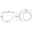 Delos BLM fali rimless WC soft-close ülőkével