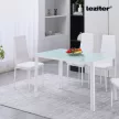 Ezra 140 cm szögletes üveg étkezőasztal