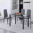 Riona 120 cm szögletes üveg étkezőasztal
