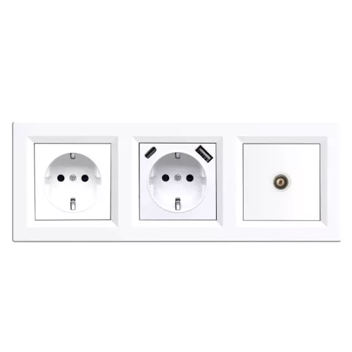 Nova dugalj, USB, TV csatlakozóval fehér kerettel