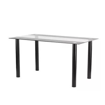 Riona 140 cm szögletes üveg étkezőasztal