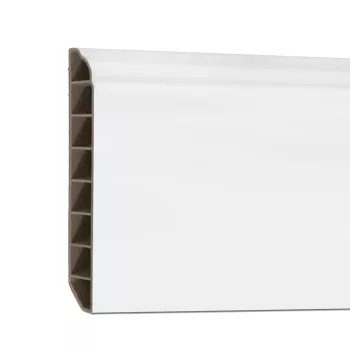 Vinyl SPC padlószegély Snow white 2400x100x12 mm