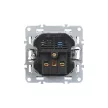 Nova csatlakozóaljzat USB csatlakozóval szürke