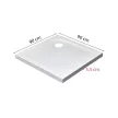 Modena Slim szögletes alacsony akril zuhanytálca 90x90 cm