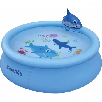   Shark 3D felfújható pancsolómedence spriccelővel 190 x 47 cm