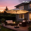 Solari kerti napernyő led lámpával bézs 300 cm