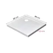 Modena Slim szögletes alacsony akril zuhanytálca 80x80 cm