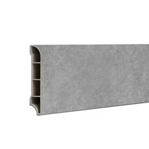 Vinyl SPC padlószegély Harbor beton szürke 2400x60x12 mm