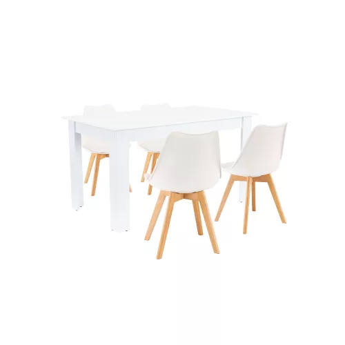 Zara 4+1 étkező garnitúra fehér-fehér