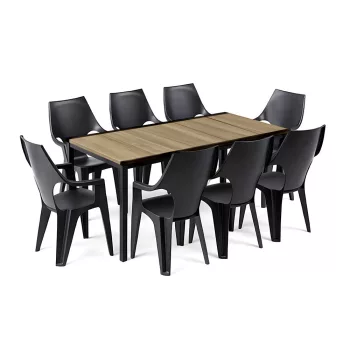Parker Large 8+1 kerti bútor garnitúra szett kőris-grafit