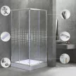 Spirit Mátrix 90x90 cm szögletes zuhanykabin, zuhanytálcával