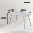 Bora 140 cm szögletes szinterezett kő étkezőasztal fehér