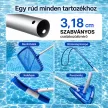 Teleszkópos rúd medence tisztító hálóhoz LMTH-01 2x180 cm, 0,8 mm, ezüst