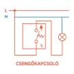 Nova csengő kapcsoló 101N fehér kerettel